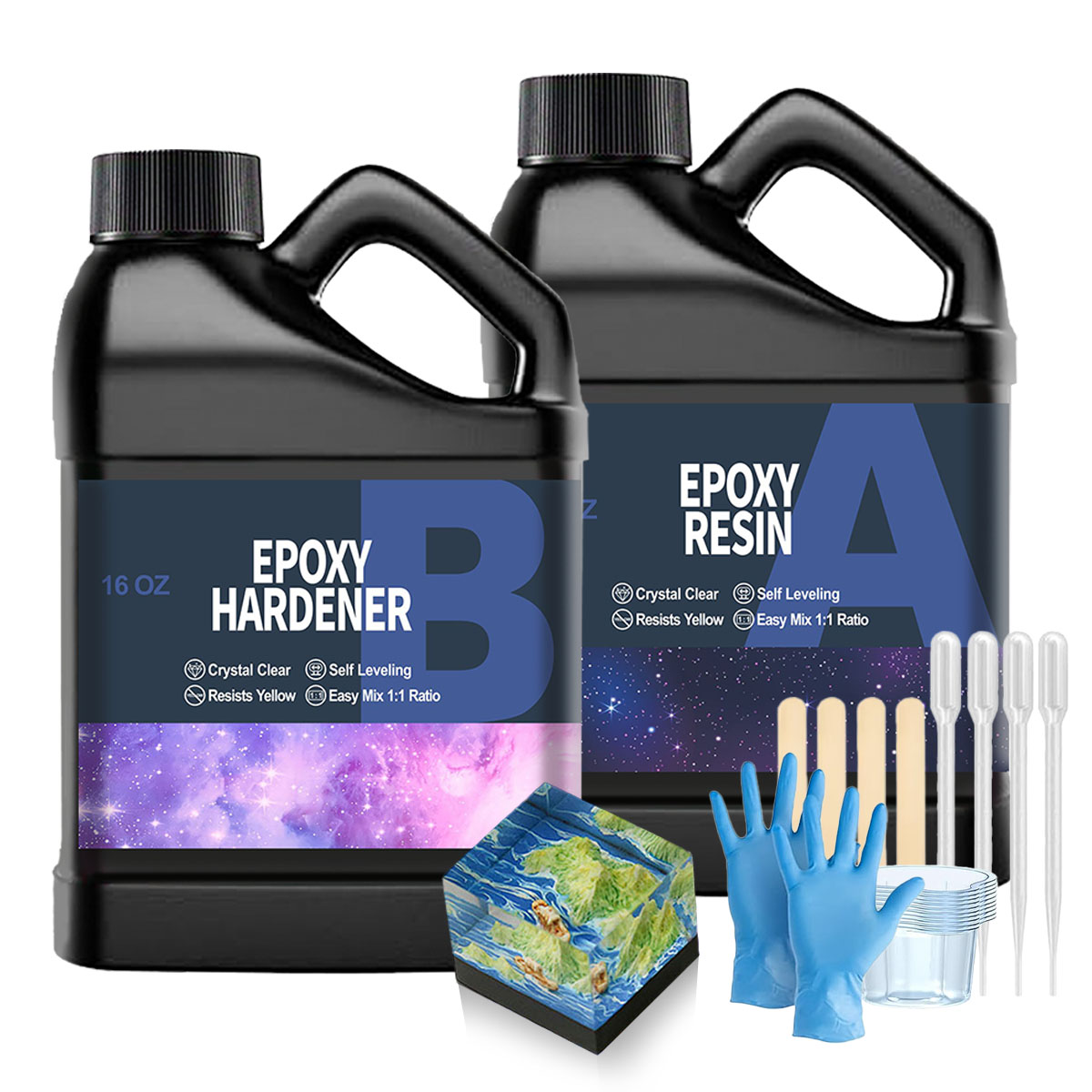 Resin Kit Cast - 32OZ Clear Epoxy Resin Kit, Non-Yellowing,
