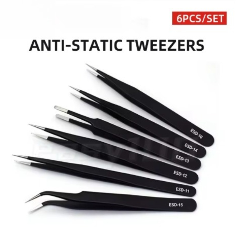 Model Kit Tweezers - 6pcs Precision Tweezers Set ESD Anti-Static