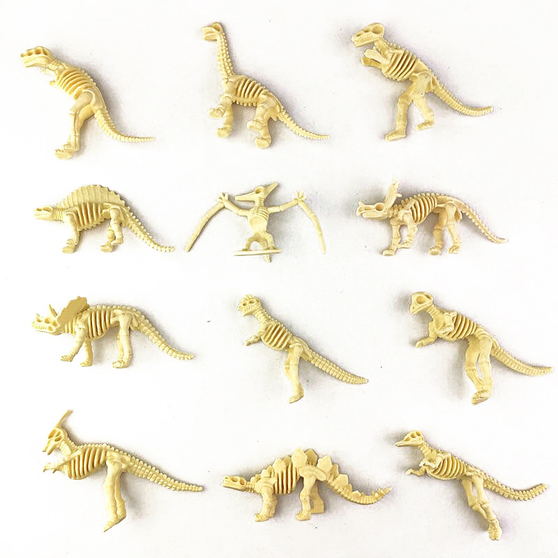 Model Kit Dinosaur - 12pcs/set Jurassic Dinosaurs Skeleton Model Archaeology