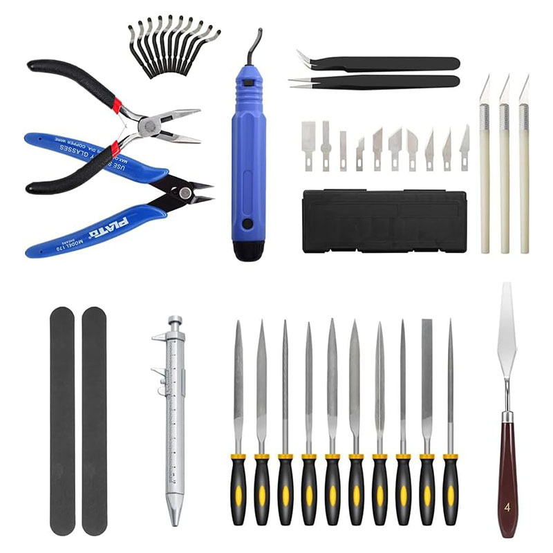Model Kit Tweezers - 42pcs 3D Printer Tool Kit Multi-Purpose