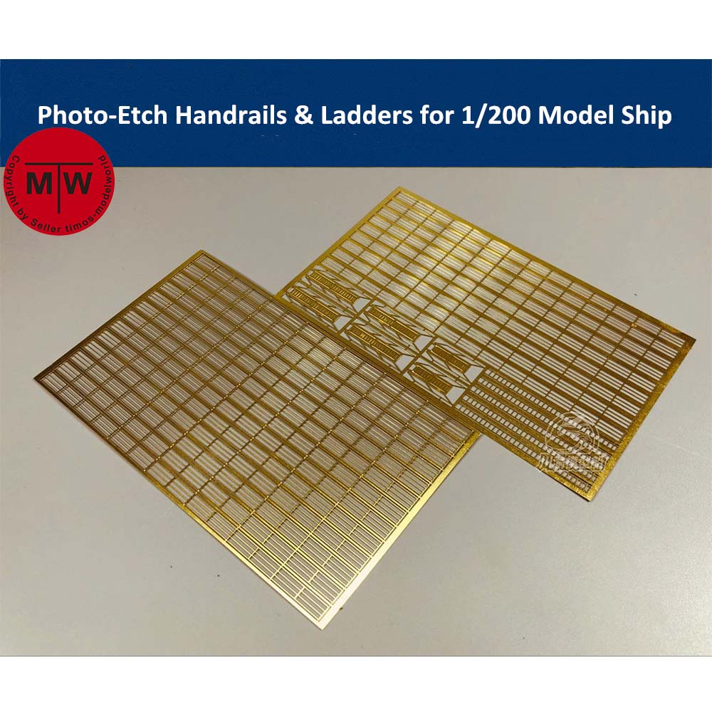 Photo Etch Brass - Photo-Etched PE Handrail & Ladder for