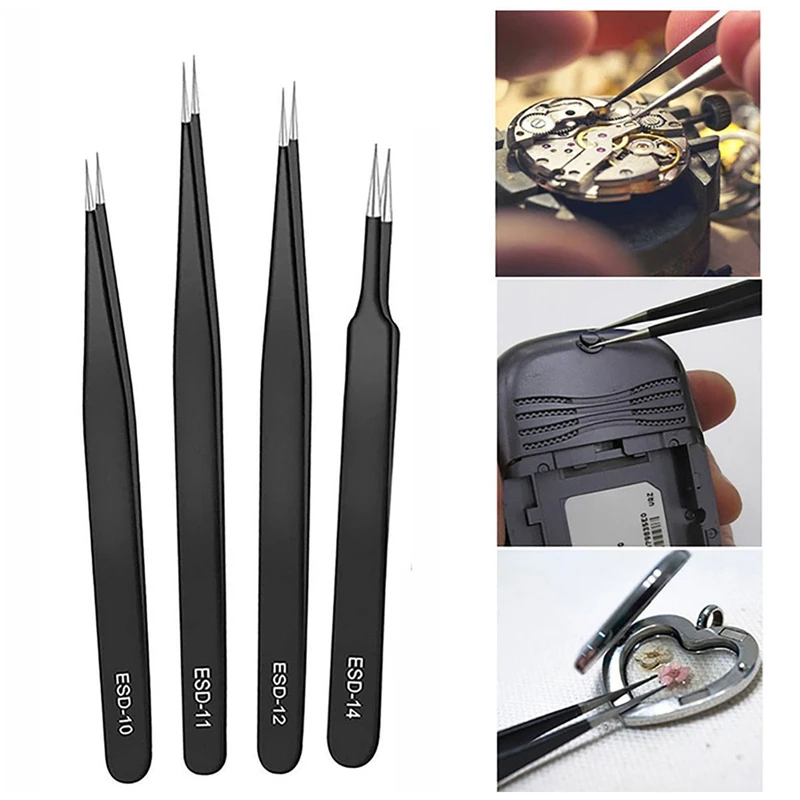 Precision Tweezers Set ESD Ant - Model Kit Tweezers recension och pris