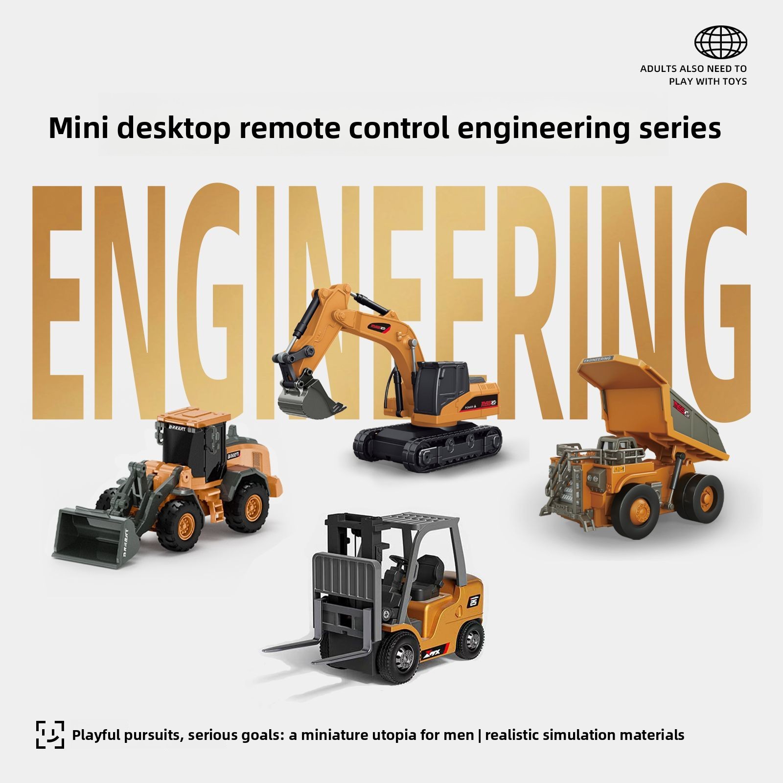 1:64 Metal RC Engineering Car  - Model Kit Excavator recension och pris