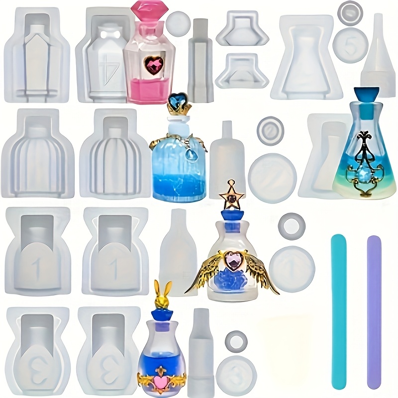 A Set Of 5 Perfume Bottle Resi - Resin Kit Cast recension och pris