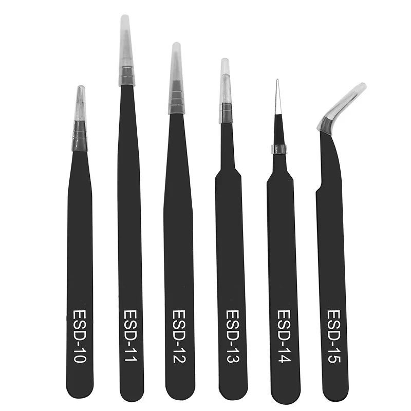 6pcs anti-static stainless ste - Model Kit Tweezers recension och pris
