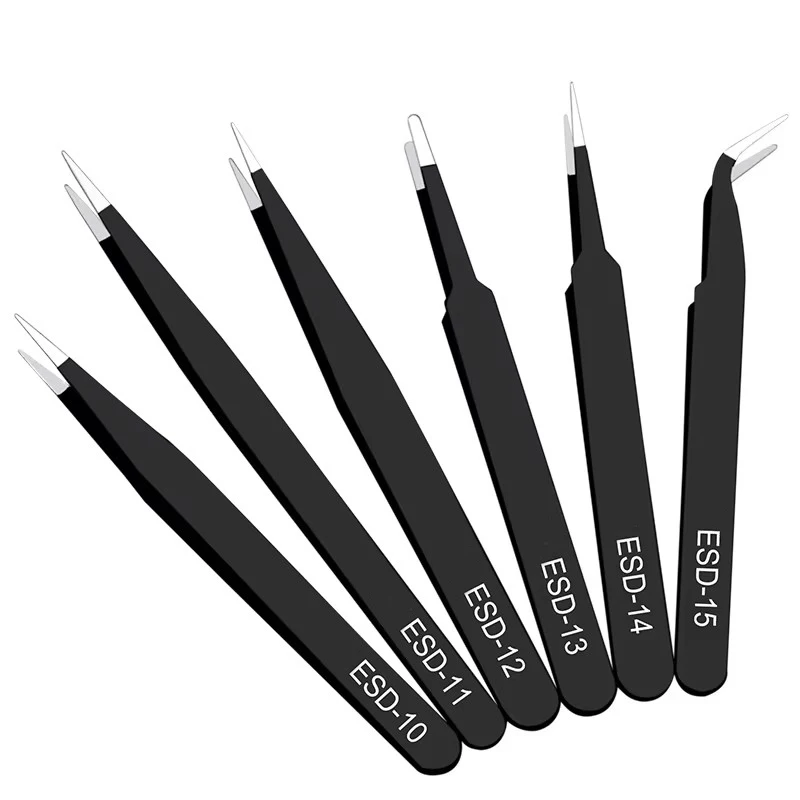 6pcs anti-static stainless ste - Model Kit Tweezers recension och pris