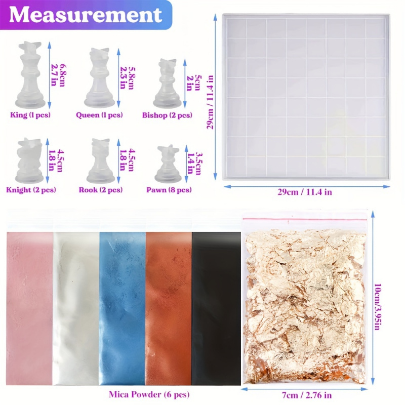23pcs Chess Set with Silicone  - Resin Kit Cast recension och pris
