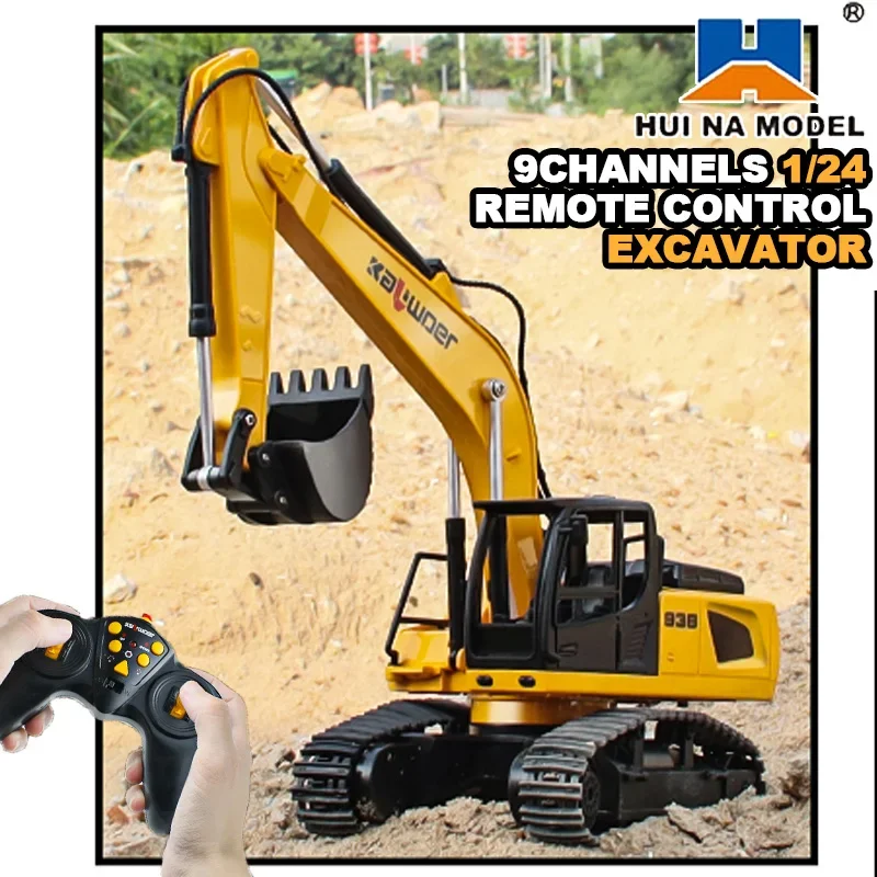 Huina Rc Excavator 1/24 9Ch Re - Model Kit Excavator recension och pris