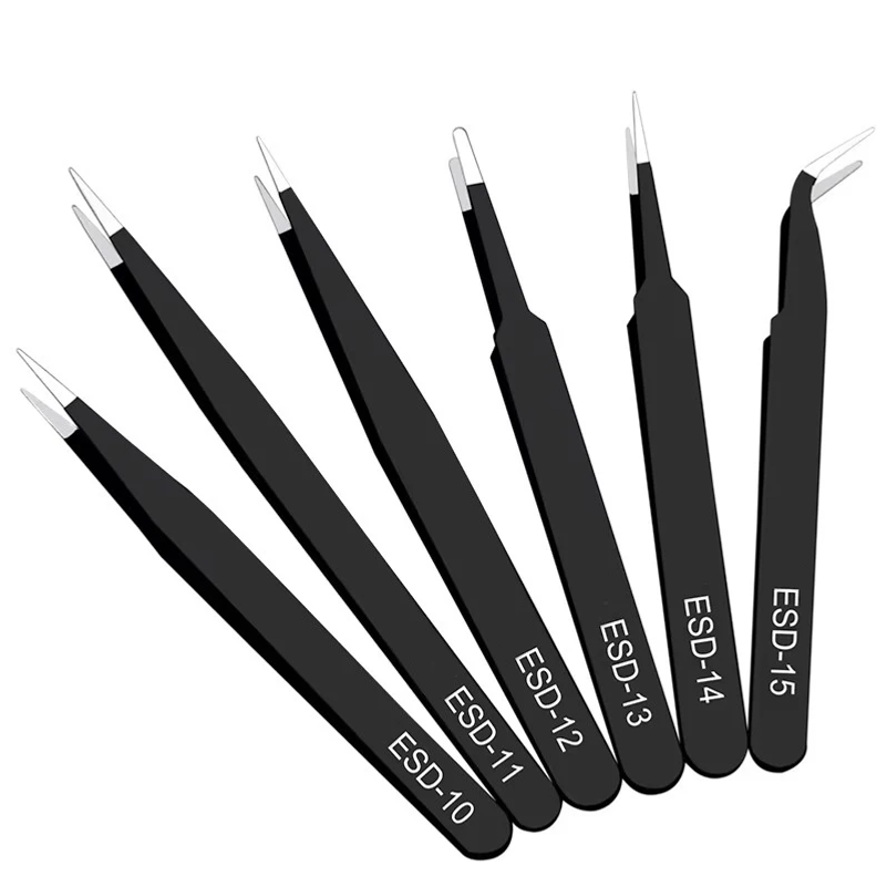 6pcs anti-static stainless ste - Model Kit Tweezers recension och pris
