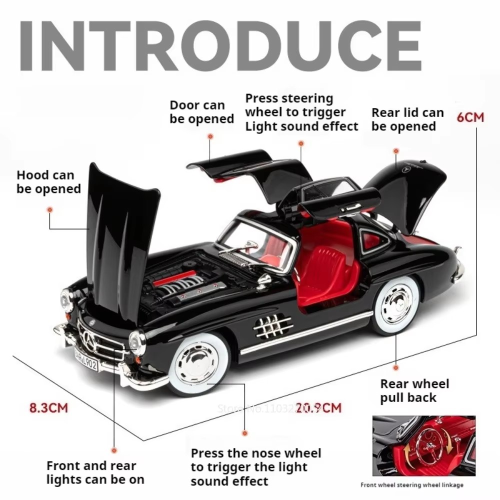 1:24 300SL W140 Alloy Model To - Model Kit Mustang recension och pris