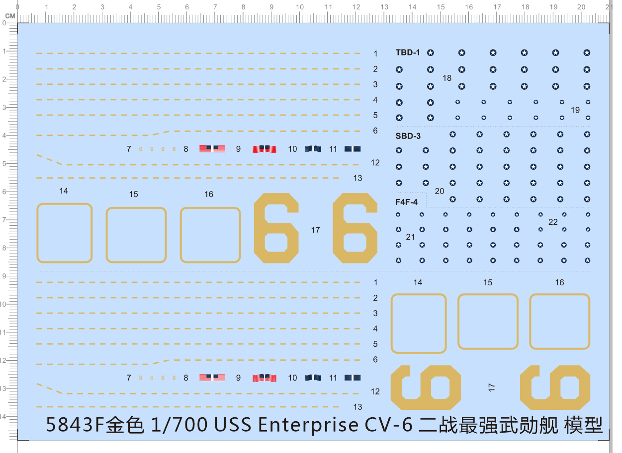 1/700 Scale USS Enterprise CV- - Model Kit Uss Enterprise recension och pris