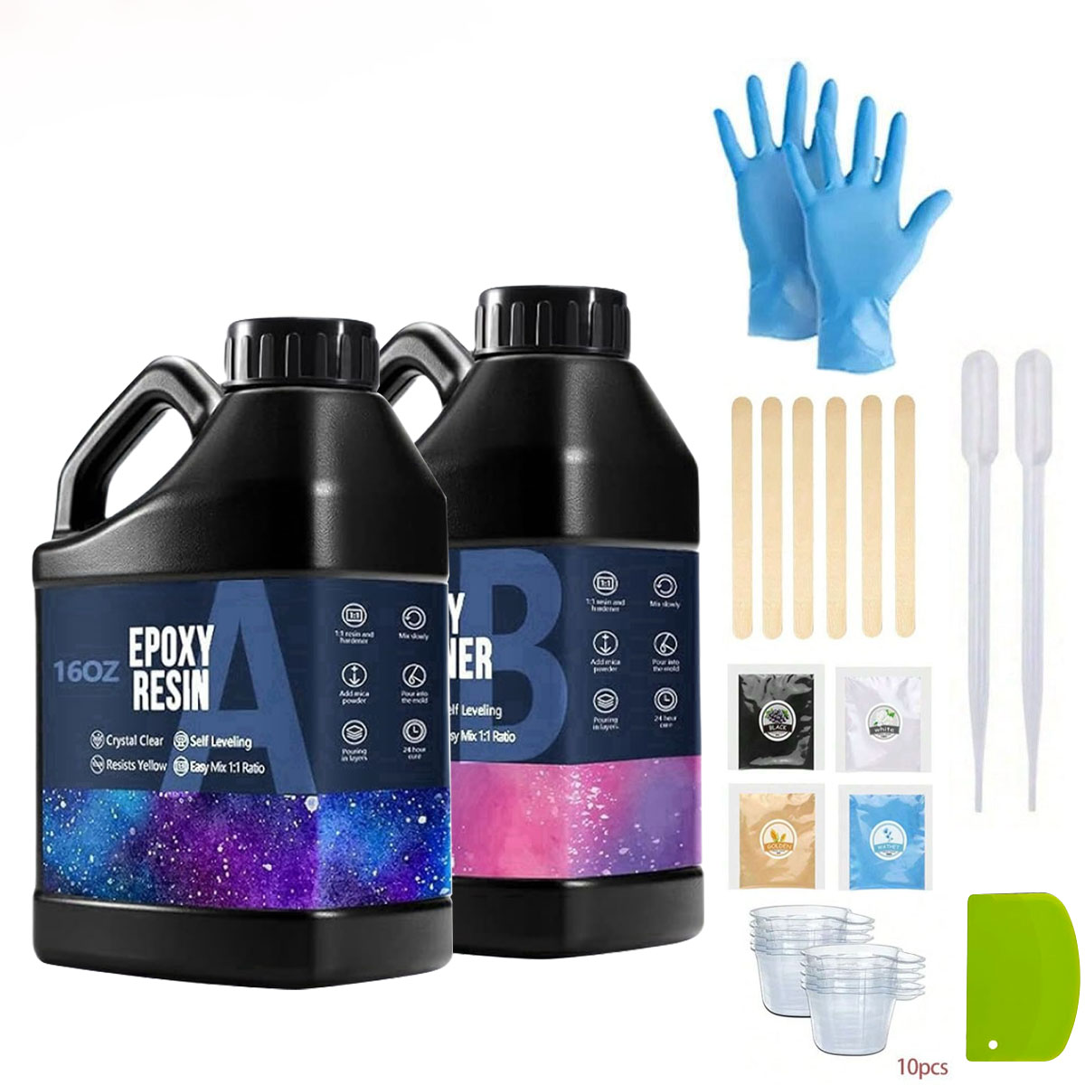 1000ml Crystal Clear Epoxy Res - Resin Kit Cast recension och pris