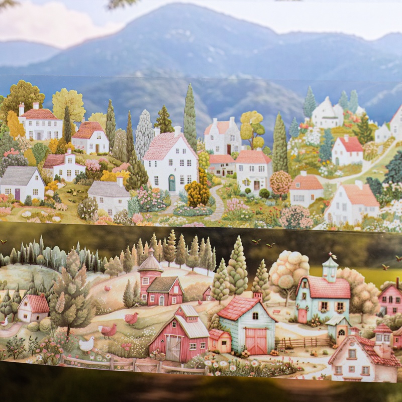 6 Rolls 6Cm×200Cm Village Them - Masking Tape Thin recension och pris