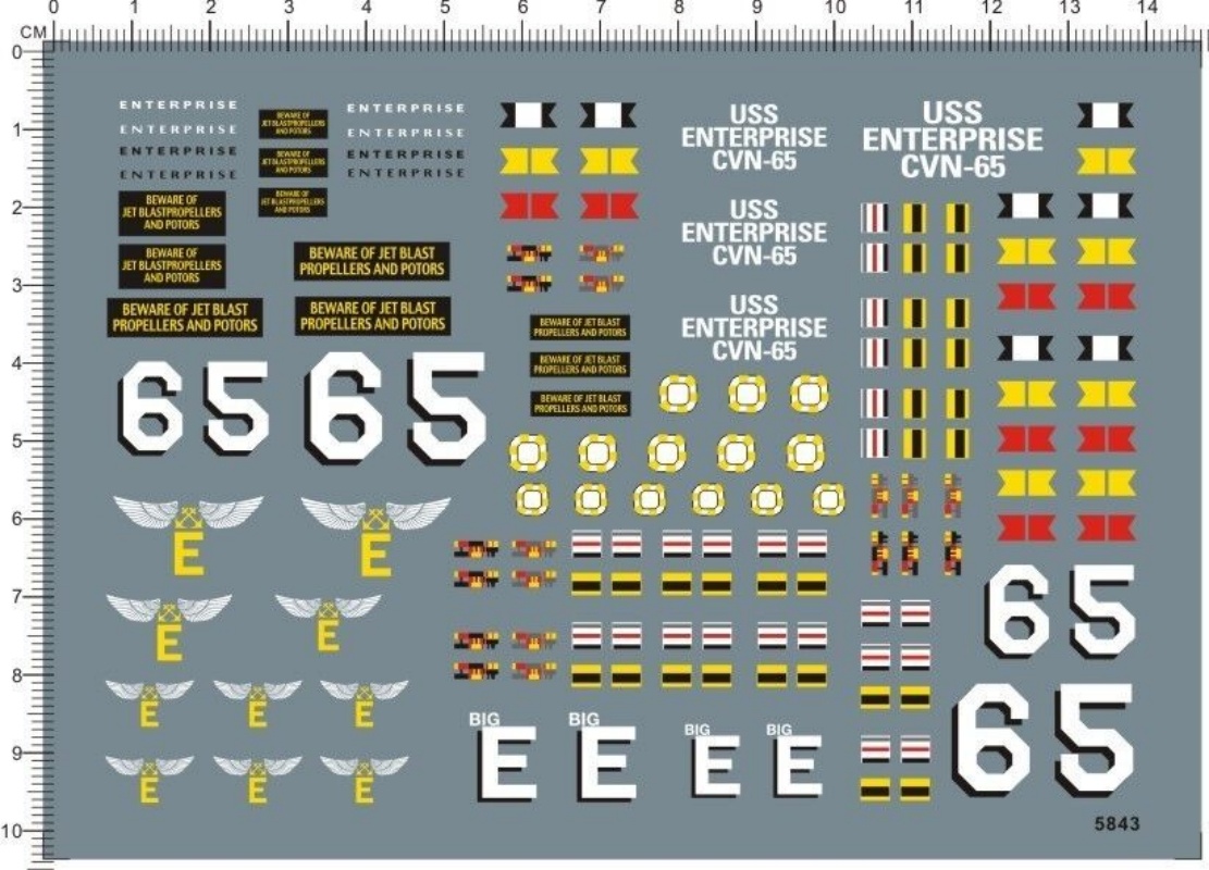 Water Slide Decal for 1/350 Sc - Model Kit Uss Enterprise recension och pris